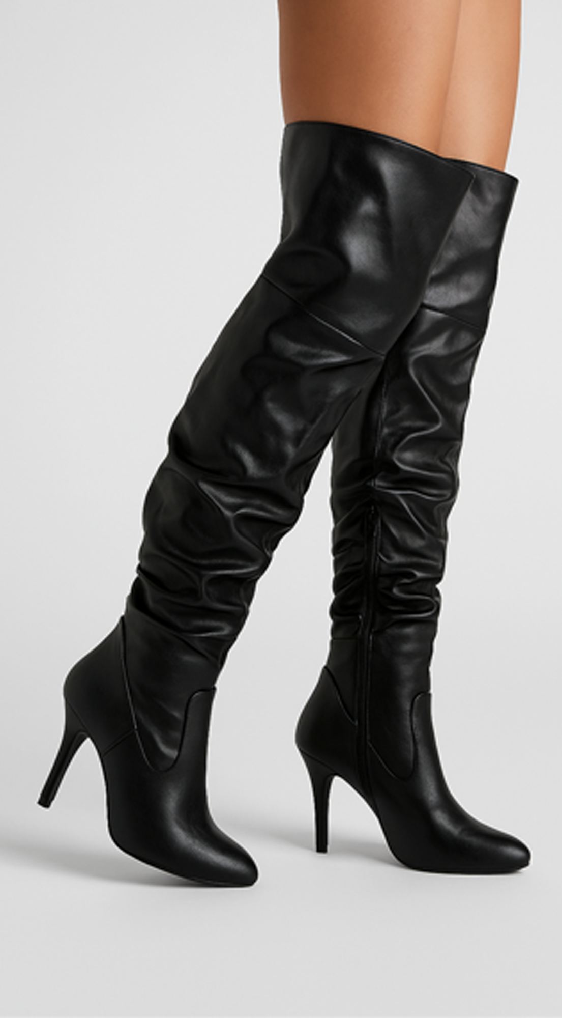 Ardelle Over Knee High Heel Boots  - Black