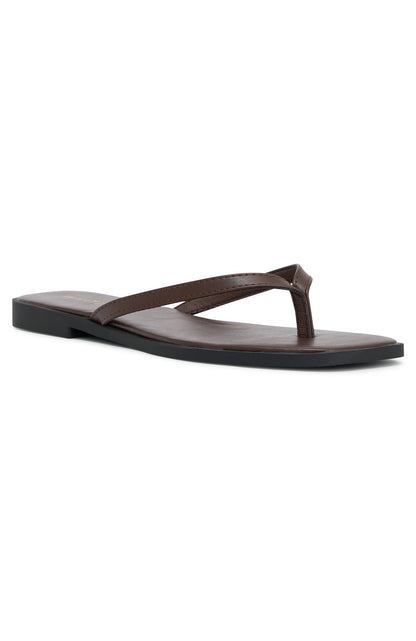 Breccan Thong Sandals Chocolate