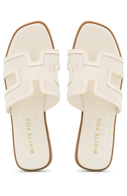 Sophia Canvas Sandals Cream/Natural